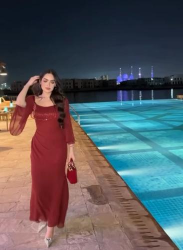 فستان جورجيت لون احمر