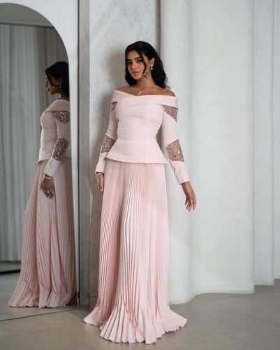 فستان باربي وردي