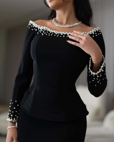 فستان تفته اسود