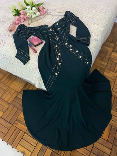 فستان العيد كريب استرتش