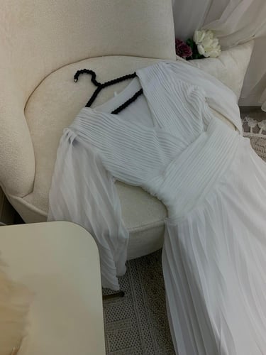 فستان العيد جورجيت لون ابيض