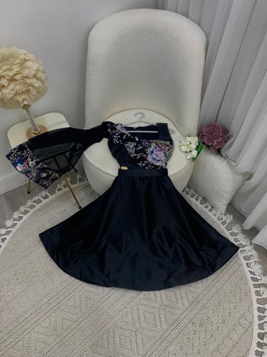 فستان العيد تفته استرتش مشجر