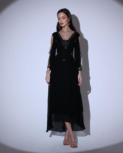 فستان شيفون جوريت اسود