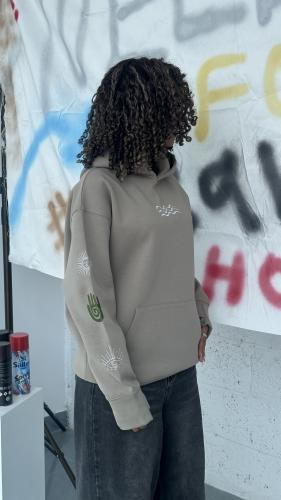Light green hodie Over size