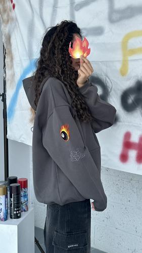 Gray Hodie Over Size