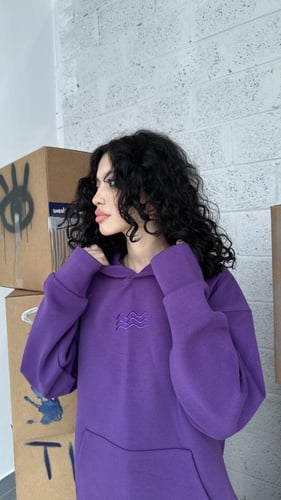 هودي بنفسجي -oversize