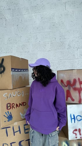 هودي بنفسجي -oversize