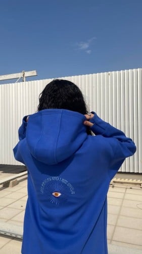 هودي ازرق oversize