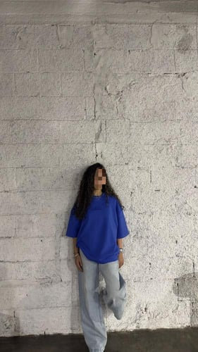 تيشيرت ازرق OverSized