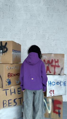 هودي بنفسجي -oversize