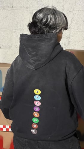 Black washed hoodie