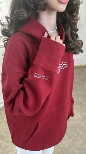 هودي أحمر OverSize