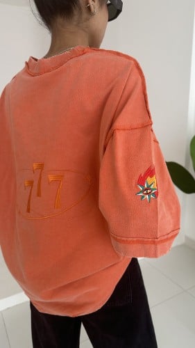 تيشيرت برتقالي Over Size