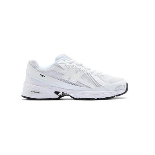 New Balance 740 All White Suede