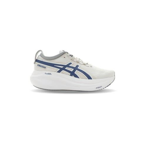 ASICS Gel-Nimbus 27 Off-White with Blue Stripes