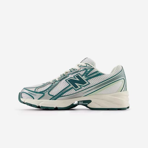 New Balance 740 White Marsh Green Sneakers