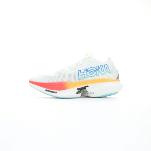 HOKA Cielo X1 2.0 White Orange Aqua Running Shoes