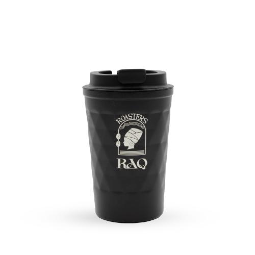 Thermal cup for hot drinks, black color, 350 ml