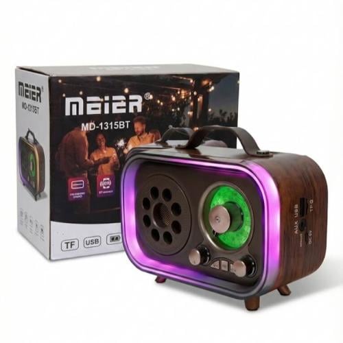 راديو وسماعة بلوتوث تصميم كلاسيكي