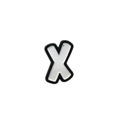 ملصق جوال معدني حرف X