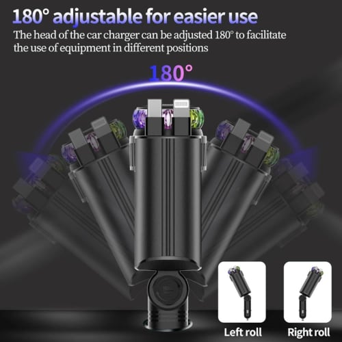 شاحن سيارة تايب سي مع معطر 5 في 1