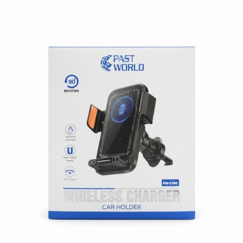 شاحن لاسلكي للسيارة مع حامل ذكي