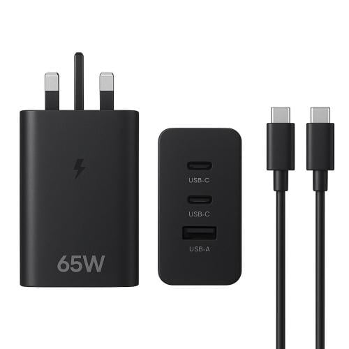 شاحن جداري 65 واط - ثلاثي المنافذ قوة وشحن فائقة