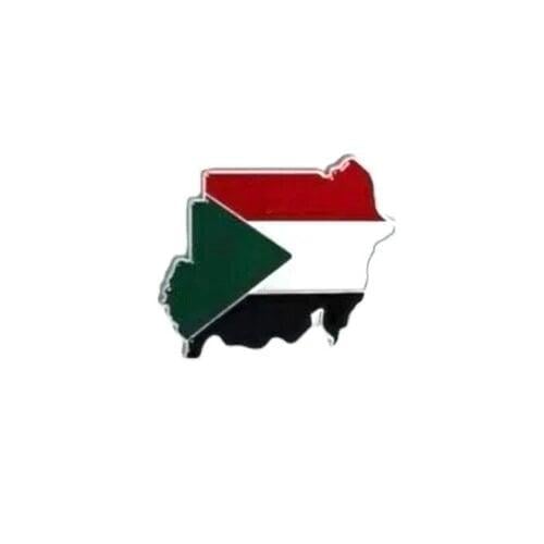 ملصق معدني للجوال - علم السودان