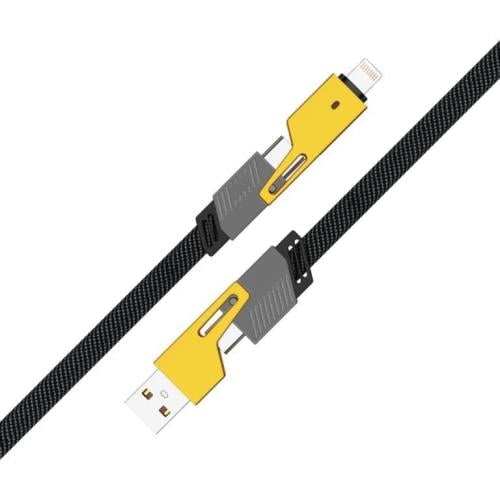 كيبل شحن سريع متعدد المنافذ 4 في 1