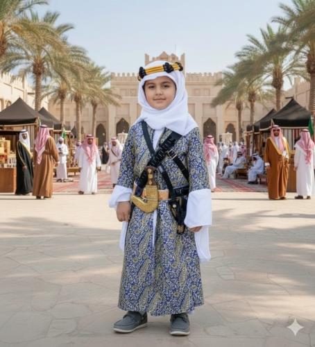 طقم دقلة ومجند وجنبية وعقال وغترة يوم التاسيس ولاد...