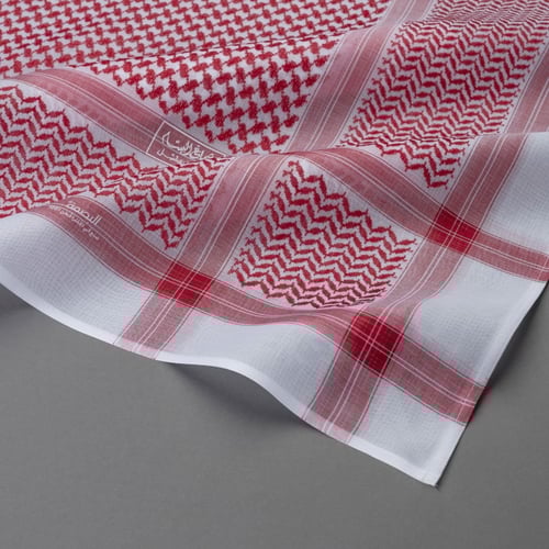 شماغ البسام البصمة 3 احمر غامق