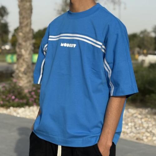 Lines T-shirt Blue