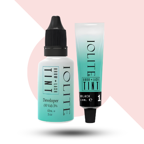 Eyebrow and eyelash dye with developer Iolite
