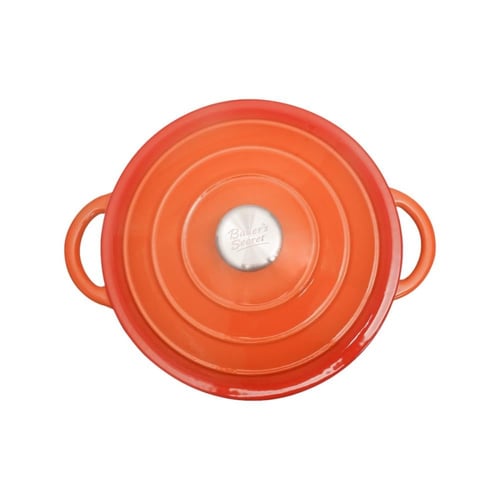 قدر حديد الزهر باللون البرتقالي براند بيكرز سيكرت