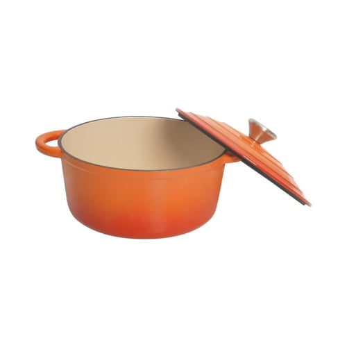 قدر حديد الزهر باللون البرتقالي براند بيكرز سيكرت