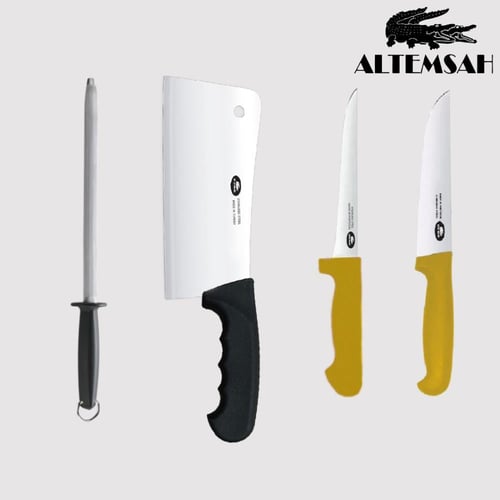 طقم سكاكين يد بلاستك مكون من 4 قطعة براند التمساح