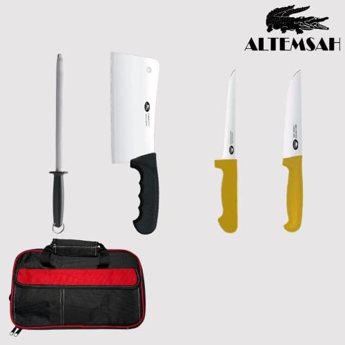 طقم سكاكين يد بلاستك مكون من 4 قطعة براند التمساح