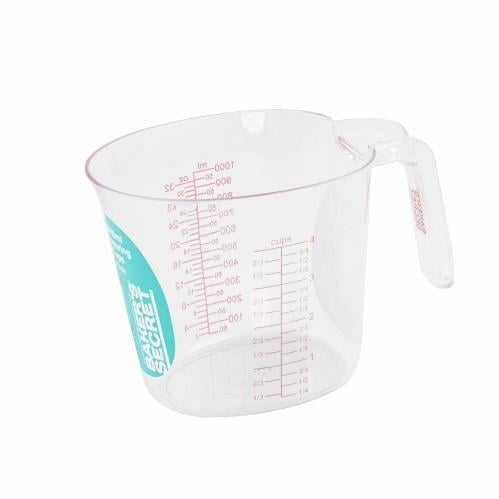 Standard clear multi-measurements plastic cup