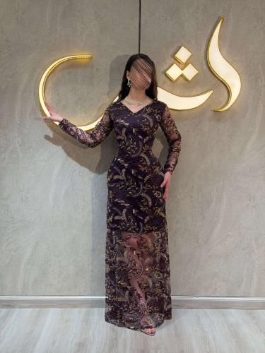 فستان سيلا / سحر الليلكي يتلألأ بفخامة الخرز