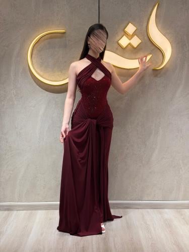 فستان ليندا العودي | طويل بتصميم مميز