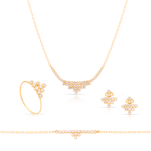 طقم ذهب زركون ناعم