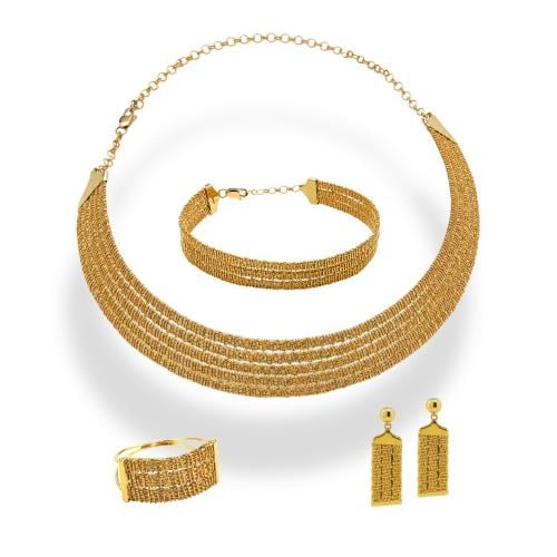 طقم ذهب عيار 21