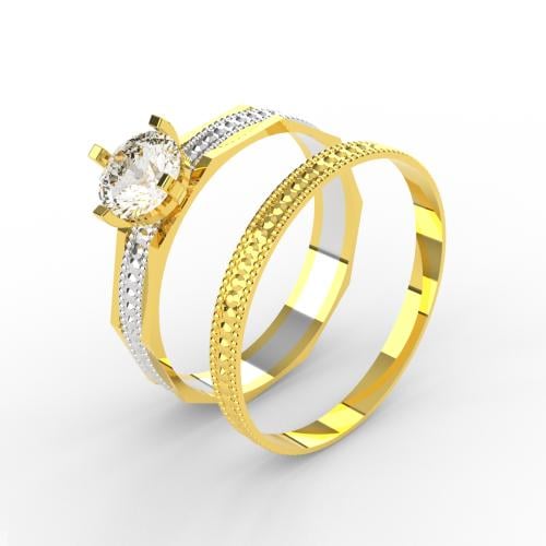 توينز خاتم ذهب عيار 21