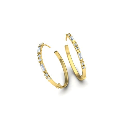 اقراط ذهب مع الزركونيا