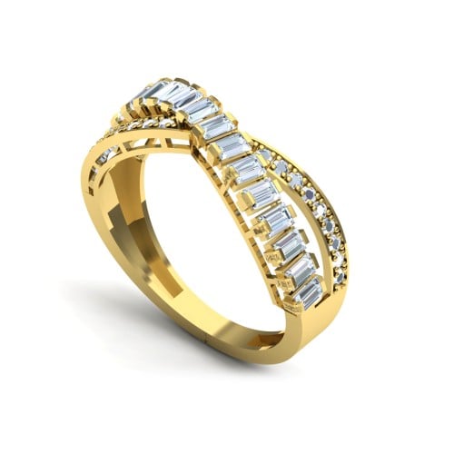 خاتم ذهب نسائي مع حجر الزركون