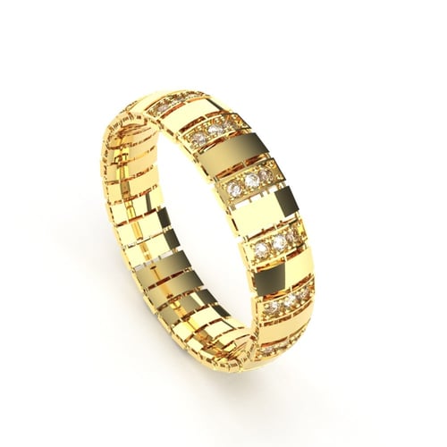 خاتم ذهب سادة شيك