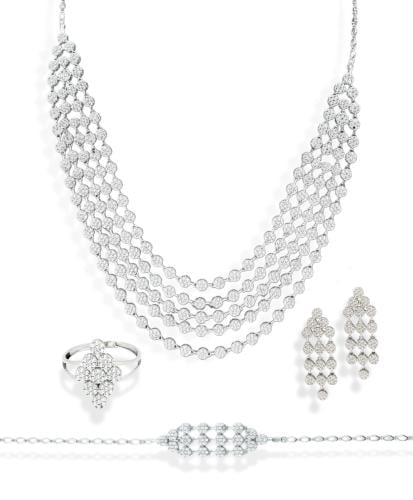 طقم ذهب أبيض