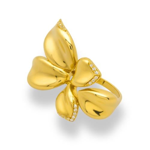 خاتم بتصميم وردة ملتفة