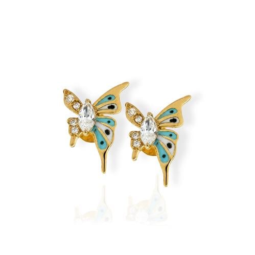 Soft gold ring in the shape of a butterfly