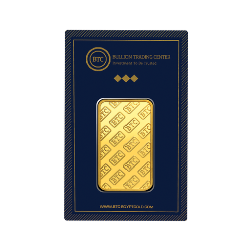 سبيكة ذهب أصفر بي تي سي عيار 24 ـ 10 جرام